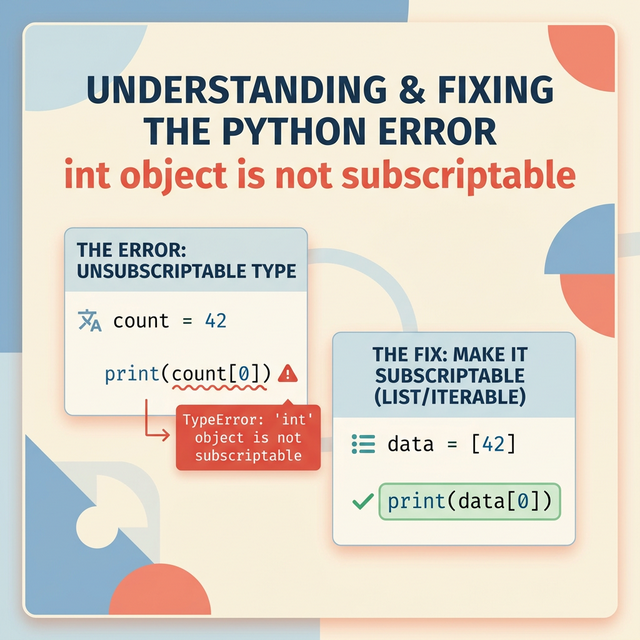 Python TypeError: 'int' object is not subscriptable