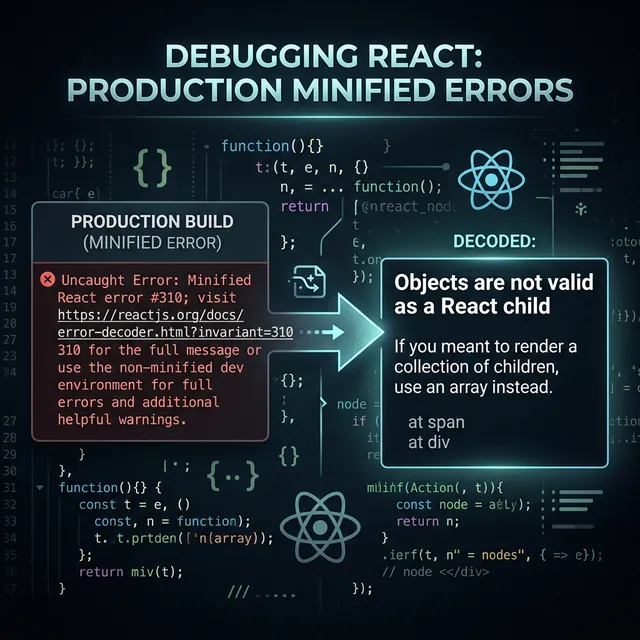 React Error #310: Minified React Error