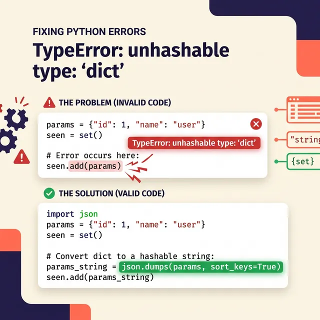 Python TypeError: unhashable type 'dict'