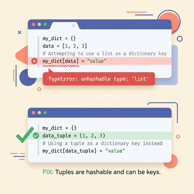 Python TypeError: unhashable type 'list'